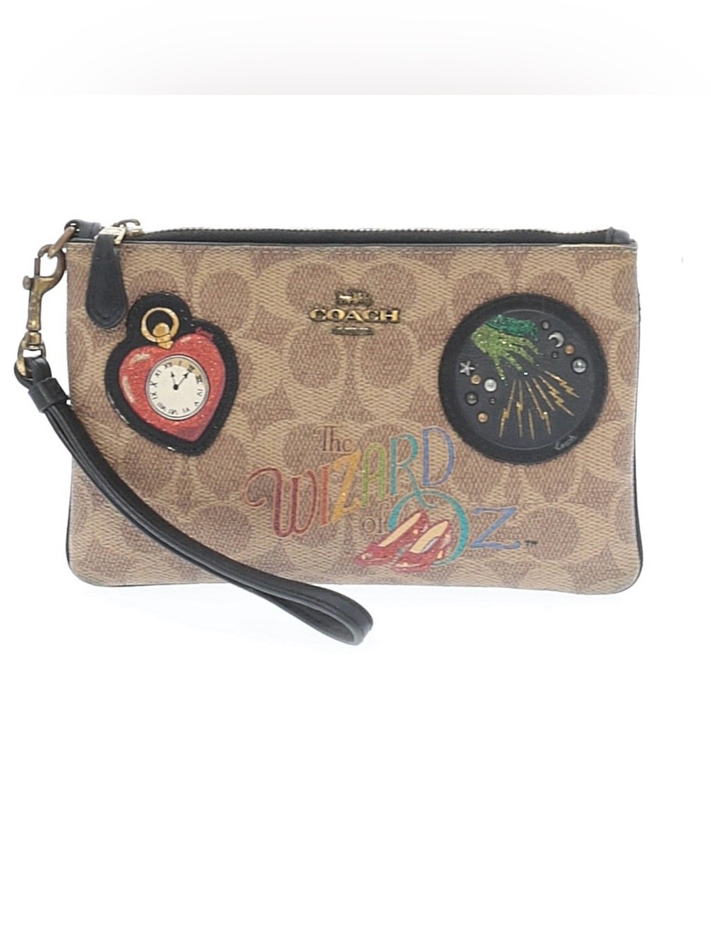 Coach x wizard of oz corner zip wristlet wallet red slippers